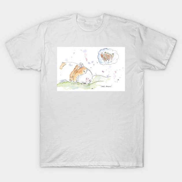 Dreaming Guinea Pig T-Shirt by DebTheZeb